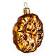 Chocolate cookie, 2 in, Christmas tree ornament, blown glass s4