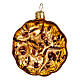 Chocolate cookie blown glass Christmas tree decoration 5 cm s1
