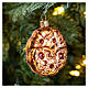 Chocolate cookie blown glass Christmas tree decoration 5 cm s2
