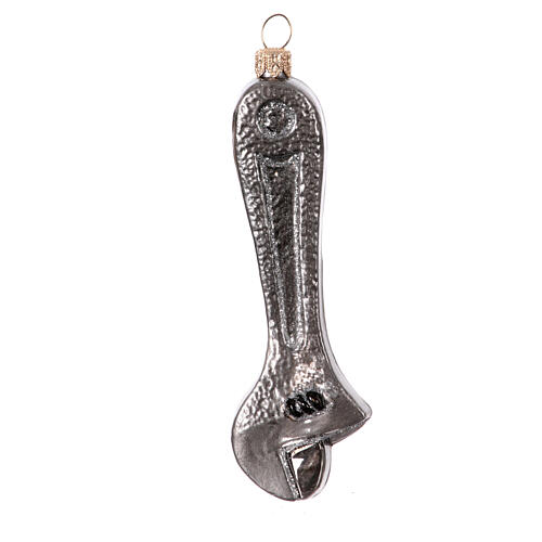 Llave inglesa vidrio soplado Árbol de Navidad decoración 10 cm 3