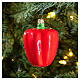 Pepper, 4 in, Christmas tree ornament, blown glass s2