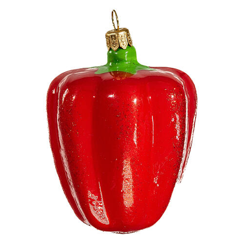 Peperone decoro vetro soffiato Albero di Natale 10 cm 1