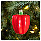 Peperone decoro vetro soffiato Albero di Natale 10 cm s2