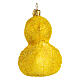 Rubber duck with glitter blown glass Christmas ornament 10 cm s5