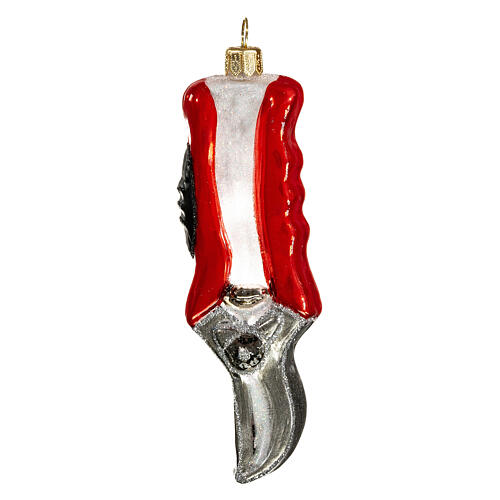 Pruner, 4 in, Christmas tree ornament, blown glass 1