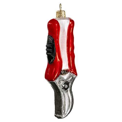 Pruner, 4 in, Christmas tree ornament, blown glass 4