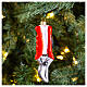 Blown glass pliers Christmas tree ornament 10 cm s2