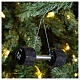 Dumbbell Christmas ornament in blown glass 10 cm s2