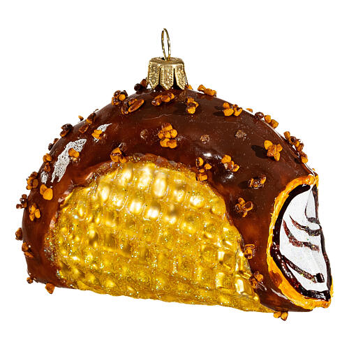 Taco Cacao 10 cm vetro soffiato decoro Natale 3