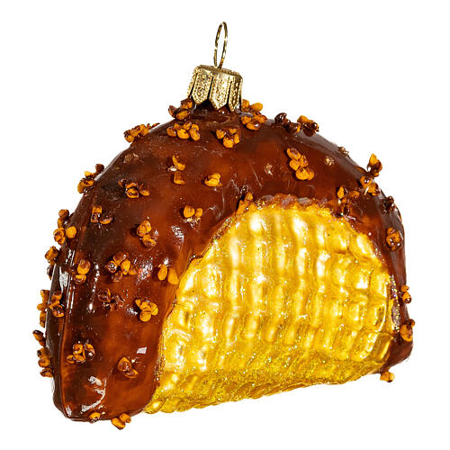 Taco Cacao 10 cm vetro soffiato decoro Natale 4