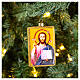 Christus Pantokrator, Weihnachtsbaumschmuck aus mundgeblasenem Glas, 10 cm s2