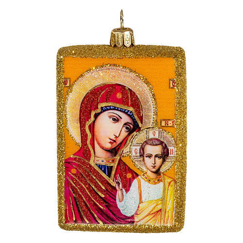 Madre di Dio decoro vetro soffiato Albero di Natale 10 cm 1