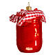 Jam jar, blown glass, 4 in, Christmas tree decoration s5