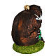 Castoro addobbo albero vetro soffiato 10 cm s5