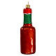 Hot sauce bottle blown glass Christmas tree ornament 10 cm s5