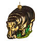 Hippopotamus, blown glass, 4 in, Christmas tree decoration s4