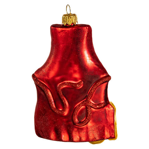 Grembiule da cucina 10 cm decoro vetro soffiato per Albero di Natale 5