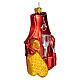 Grembiule da cucina 10 cm decoro vetro soffiato per Albero di Natale s4