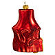 Kitchen apron blown glass ornament for Christmas tree 10 cm s5