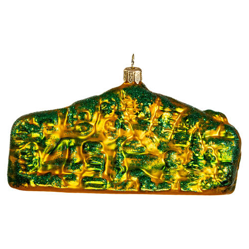 Hollywood sign, blown glass ornament for Christmas tree, 4 in 5