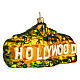 Panneau Hollywood ornement sapin Noël verre soufflé 10 cm s3