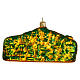 Hollywood sign blown glass Christmas tree ornament 10 cm s5