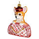 Chihuahua in a bag, blown glass ornament for Christmas tree, 4 in s3