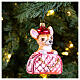 Chihuahua numa bolsa 10 cm vidro soprado enfeite natalino s2