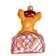 Chihuahua in bag blown glass Christmas tree ornament 10 cm s5