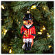 Fox with trumpet, blown glass ornament for Christmas tree, 4 in s2