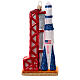 Razzo spaziale vetro soffiato 15 cm decoro Albero s1