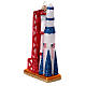 Razzo spaziale vetro soffiato 15 cm decoro Albero s2
