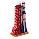 Razzo spaziale vetro soffiato 15 cm decoro Albero s3