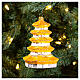 Pagoda 10 cm vetro soffiato Albero di Natale s2
