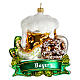 Bavarian set blown glass Christmas decoration 10 cm s1
