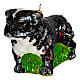 English bulldog, blown glass ornament for Christmas tree, 4 in s1