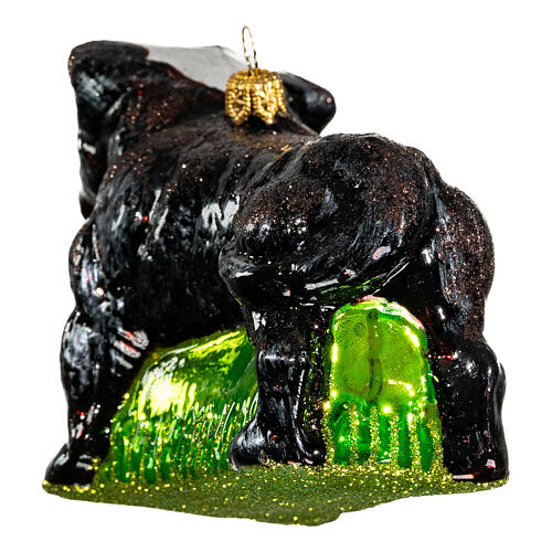 Bulldog verre soufflé ornement de Noël 10 cm 5