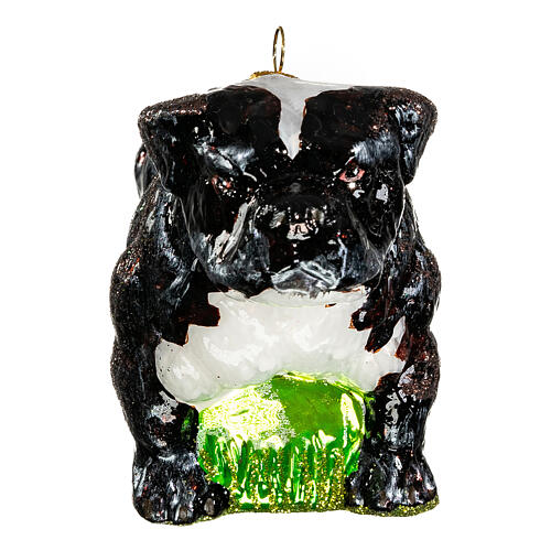 Bull Dog 10 cm decoro Albero vetro soffiato 4