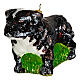 Bull Dog blown glass tree decoration 10 cm s1