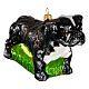 Bull Dog blown glass tree decoration 10 cm s3