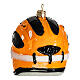 Ski helmet with blown glass goggles ornament 10 cm s5