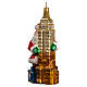 Santa with the Empire State Building, 6 in, blown glass Christmas ornament s4