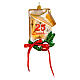 Kalender-Blatt, 25 Dezember, Weihnachtsbaumschmuck aus mundgeblasenem Glas, 10 cm s1