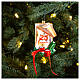 Kalender-Blatt, 25 Dezember, Weihnachtsbaumschmuck aus mundgeblasenem Glas, 10 cm s2
