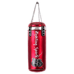 Sacco da boxe addobbo Natale 10 cm vetro soffiato