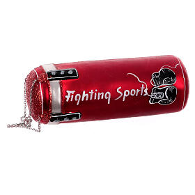 Sacco da boxe addobbo Natale 10 cm vetro soffiato