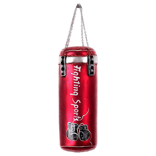 Christmas ornament punching bag 10 cm blown glass 1