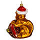 Squirrel with acorn, 4 in, blown glass Christmas ornament s5