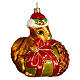 Squirrel with acorn Christmas tree decoration 10 cm blown glass s4