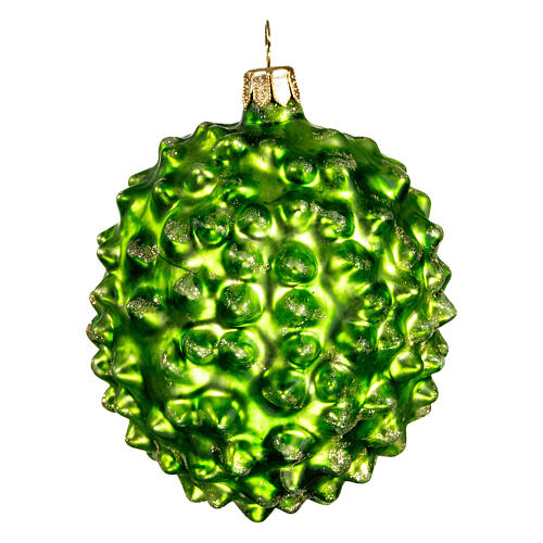 Durian, 4 in, blown glass Christmas ornament 5